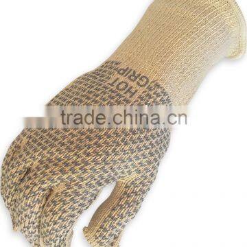 Double ply seamless Cotton polyester terrycloth glove for heat protection