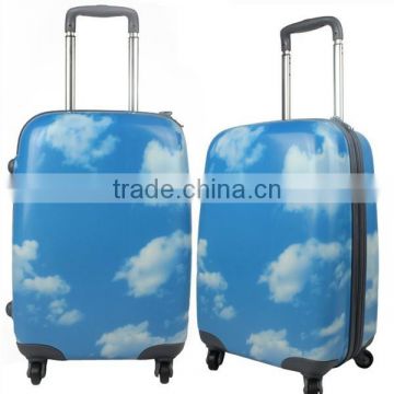 girls decent bright color abs sky travel luggage