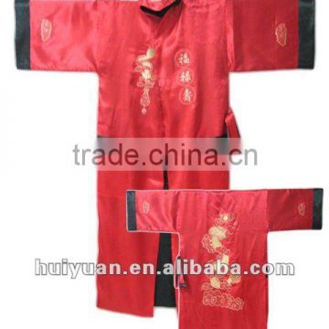 Many colors for two sides wear men bathrobe