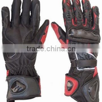leather gauntlet motorcycle gloves