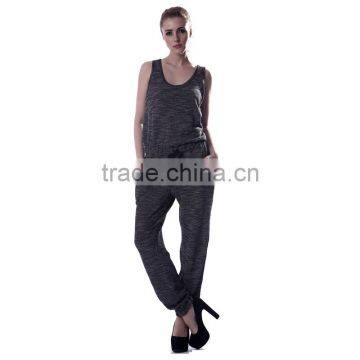 Women's sleeveless knitted jumpsuit siamese trousers