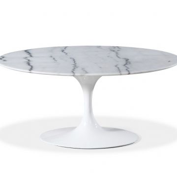 Eero Saarinen Replica Tulip Style Oval marble Coffee Table