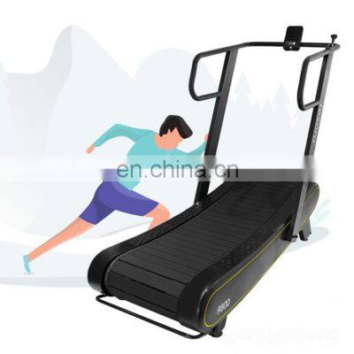 heavy load capacity woodway running machine Gym Curved treadmill & air runner with Convenient speed control gym equipment