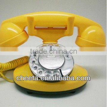 classic telephone with rotary dialing pad