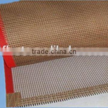 Systems 1*1/2*2/4*4/10*10 hole teflon belt brown with bull nose joint high temperature made in China