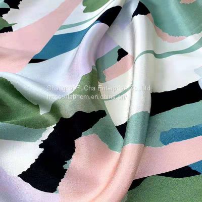 Faddish Digital Printed Fabric Silk Flowers For Clothes