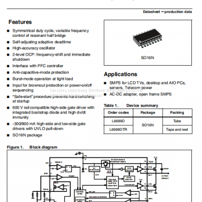 L6699DTR SO-16 AC-DC controller and voltage regulator ST original stock