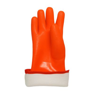 heavy duty winter industrial gloves PVC coated keep warm for cold place thick winter gloves
