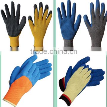 fashion 7/10 gauge knit cotton gloves latex coated manufacturer in china