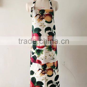 Apple printing wholesale 100%cotton factory price apron and kitchen set