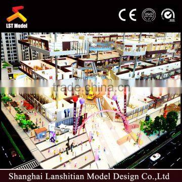 shop center building model making with landscape