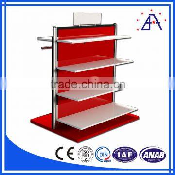 Supermarket Aluminum Display Shelf With CE And ISO