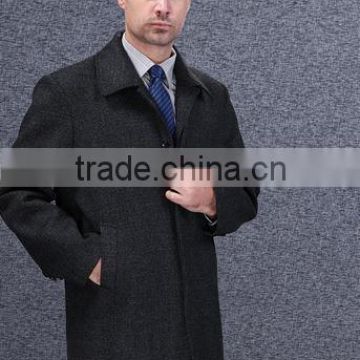 2015 Europe gentleman casual winter men's wool overcoat