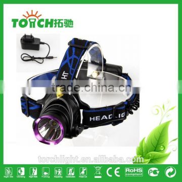 T6 led headlight multipurpose headlamp for 2*18650 battery use night riding head light with charger