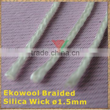 2014 Spring Canton Fair 1.5mm Braided silica wick spool for E cigarette Ekowool silica wick hot selling in UK