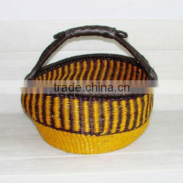 Cheap foldable multicolors seagrass basket