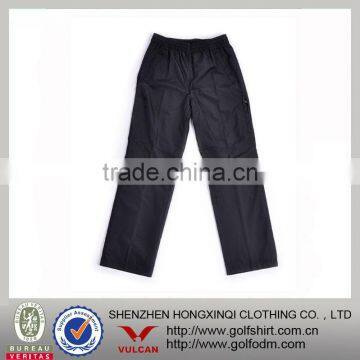 Navy Blue Color Nylon Fiber Men Casual Trousers Pants