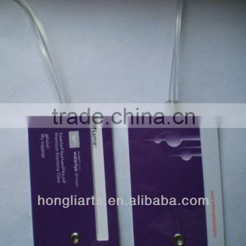 Hard plastic PVC card luggage tag