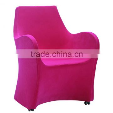 Modern fabric waiting chairs with wheels (NS2952)