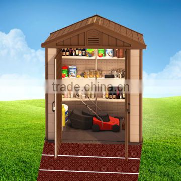 High quality plastic garden tool shed for easy storage