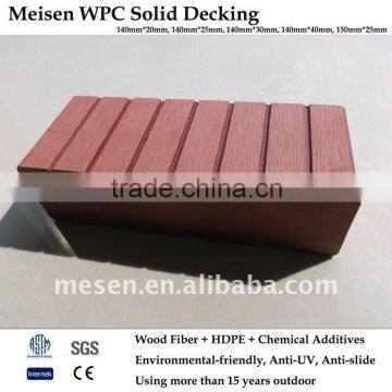 Anti-UV WPC Wood Fiber Deck Flooring Board / Outdoor Decking