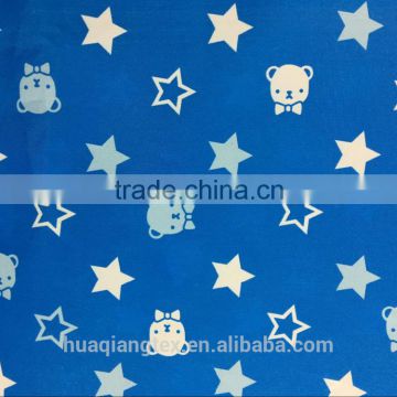 cool bear star print polyester taffeta fabric for children jacket