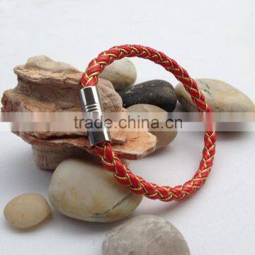 Hot sales fashion shamballa leather bracelet in Chinese factory