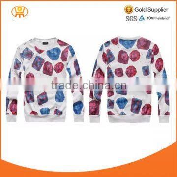 Men's Black Long-sleeve Pullovers Floral Print Cool T-shirt Hoodies Hip Hop