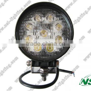 Super Bright Aluminum Housing 12V 27W Led Work Light in Auto Lighting System for ATV SUV Truck Jeep Offroad Vehicles