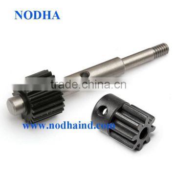 Pinion gears and pinion shafts with nickel plating