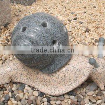 beautiful stone snail statue