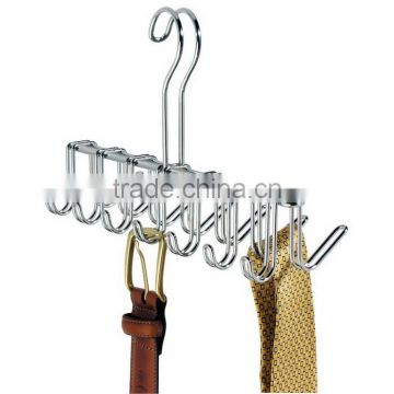Durable Tie & Belt Display Rack for Wire Shelving, surface Chrome