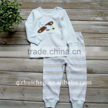 2011 autumn baby clothes set 100% cotton embroider baby pajama