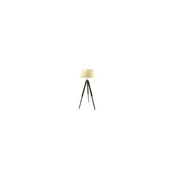Large Size Wooden Tripod Lamp with Nylon Shade