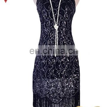 BestDance Womens Sequin Fringe Tassel Flapper Swing Gatsby Cocktail Dress