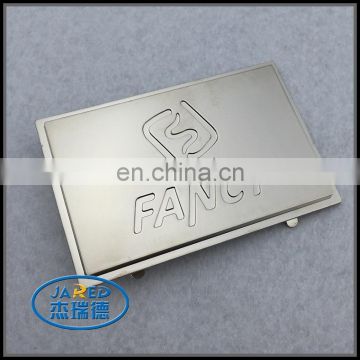 silver color engraved metal souvenir badge lapel pin