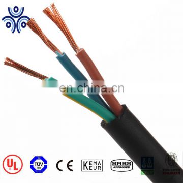 3 core 4mm flexible cable 4 core 6mm flexible cable