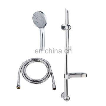 Stainless steel bathroom wall mounted shower sliding bar set with shower hose & sliding bar