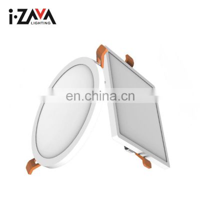 Modern Recessed Mounted Aluminum Round Square 75mm 125mm 155mm Cutout 6W 15W 20W LED Panel Light