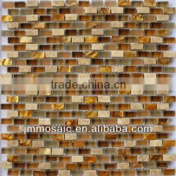 4mm / 6mm / 8mm / Mother of Pearl Mix Crystal Glass Mosaic Tile