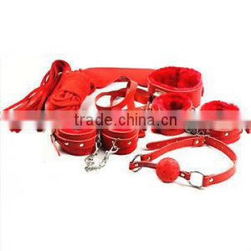 Bondage Set Kit Rope Ball Cuffs Whip Collar Blindfold Adult y sex Toy Private HK042