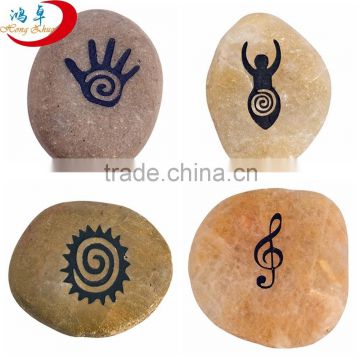 Engraved word river stone personalized stones for yard decoration