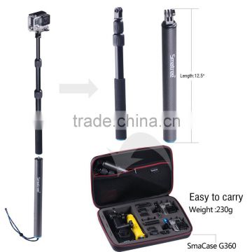 Smatree extendable hand held monopod with colorful monopods , flexible monopod for Go pro 4