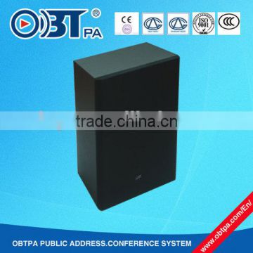 OBT-452 Luxury Pure Black Indoors Wall Mount Cuboid Speaker, MDF Material Loudspeaker
