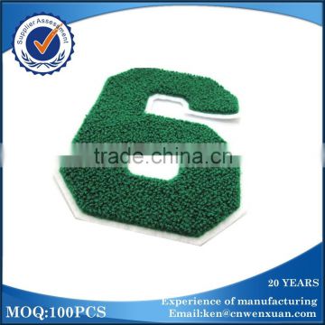 TOP QUALITY Colorful Design numbers chenille patches