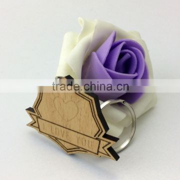 hot sell customized engraving wood keychain SD-318
