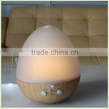 Egg shape glass wholesale aromatherapy humidifier with warm LED light