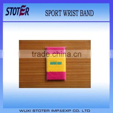High Quality Soft Cotton Sports Wrist Band for promotion