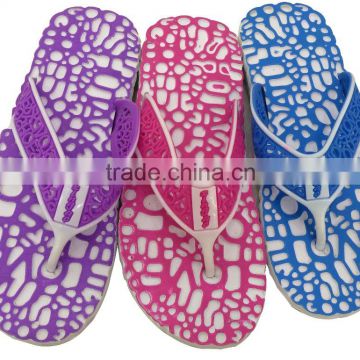 art designs of ladies eva slippers with pvc upper