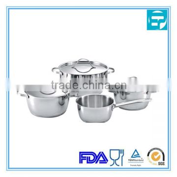 7pcs stainless steel cookware set with ss handle